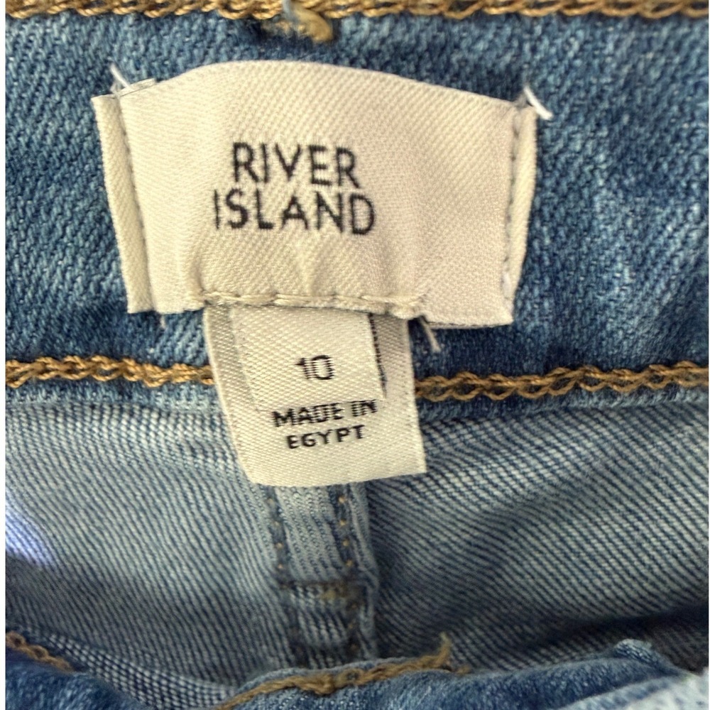 NWT River Island Molly Mid Rise Jeggings Blue Denim Skinny Fit Women's Size 10R - Picture 6 of 9